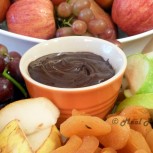 Array of Autumn Fruits with Dark Chocolate Dip