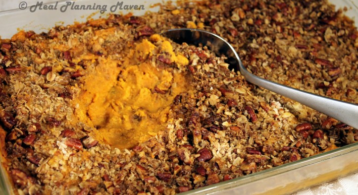 Sweet Potato Mash with Pecan Streusel Topping