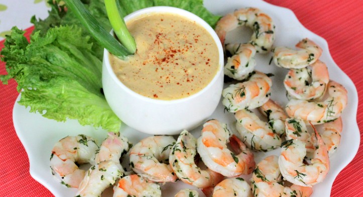 Chilled Shrimp with Spicy Mango Mayo