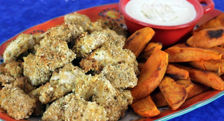 Crispy Baked Chicken Nuggets with Honey Mustard Dip