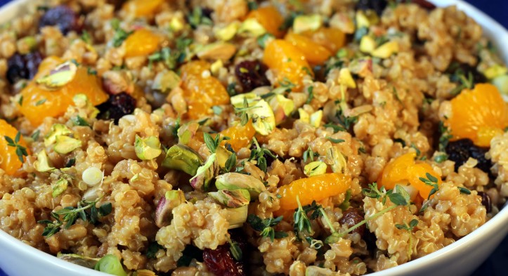Farro ‘n Quinoa Salad with Dried Cherries and Pistachios