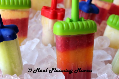 Homemade Frozen Fruit Juice Pops