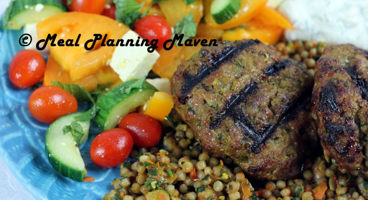 Grilled Middle Eastern Lamb Burgers with Tzatziki