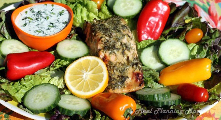 Herb-Crusted Salmon Salad