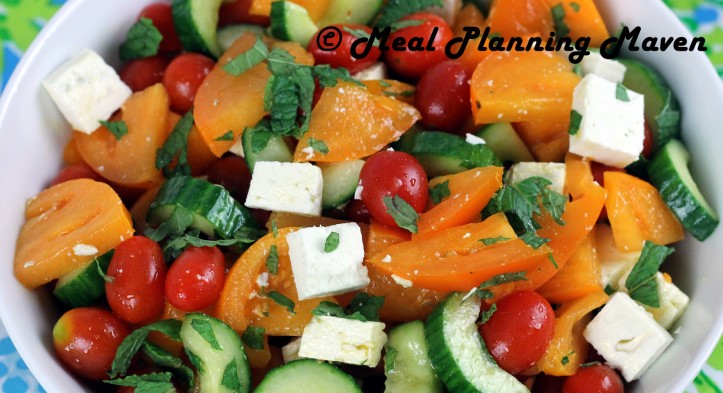 Israeli Salad with Mint and Feta
