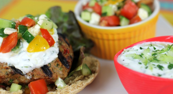 Grilled Mediterranean Turkey Burgers