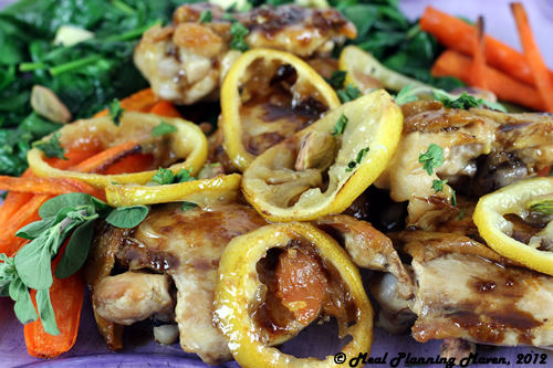 Pan-Roasted Pomegranate Chicken with Caramelized Lemons