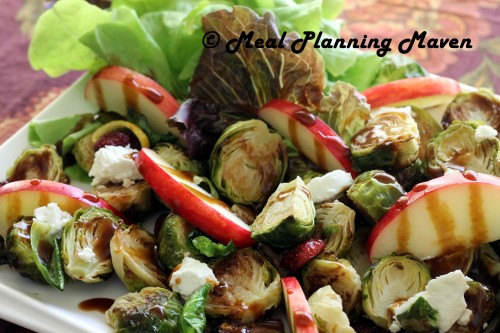 Roasted Brussels Sprouts ‘n Apple Salad with Balsamic Drizzle