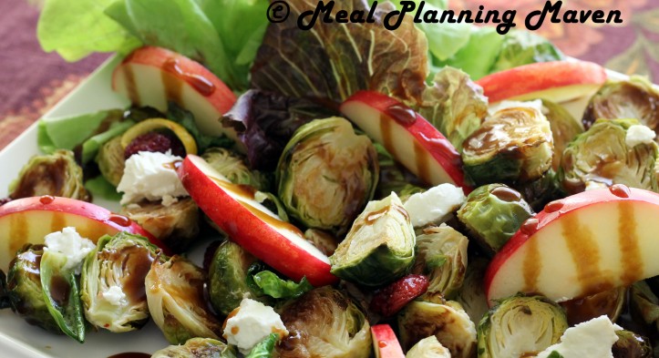Roasted Brussels Sprouts ‘n Apple Salad with Balsamic Drizzle