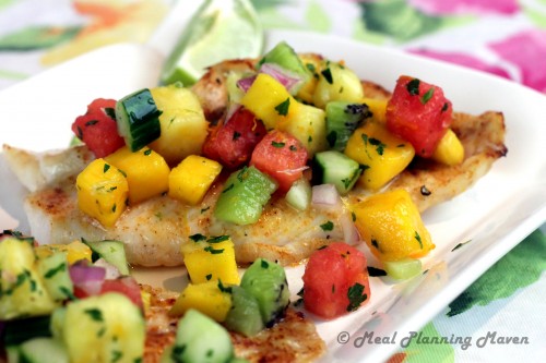 Broiled Grouper with Tropical Fruit Salsa