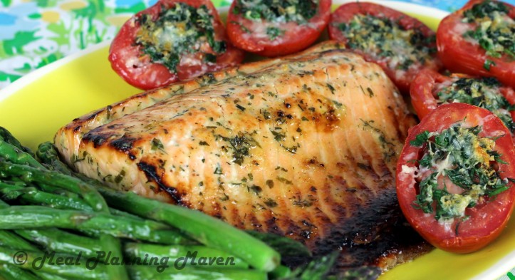 Roasted Honey-Dijon Salmon with Fresh Herbs