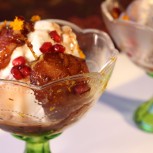 Cinnamon-Infused Pears with Pomegranate Syrup