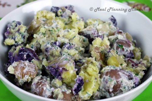 Smashed New Potatoes with Fresh Herbs