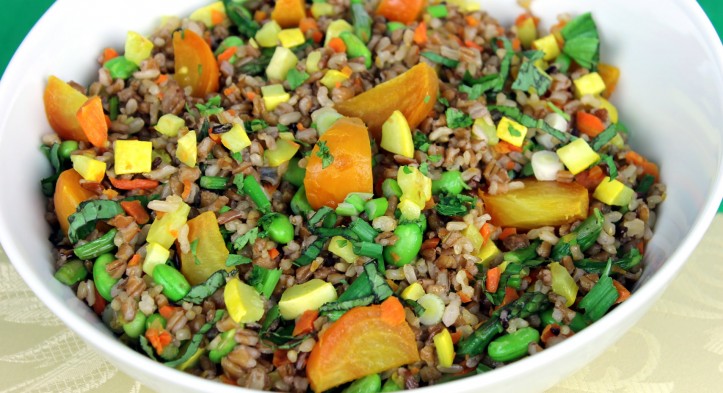 Golden Beet ‘n Edamame Pilaf