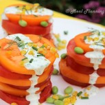 Summer Tomato Stacks with Herbed Buttermilk Dressing