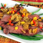 Grilled Tri-Tip Roast with Caramelized Onions ‘n Peppers