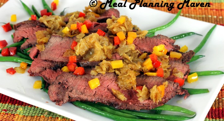 Grilled Tri-Tip Roast with Caramelized Onions ‘n Peppers