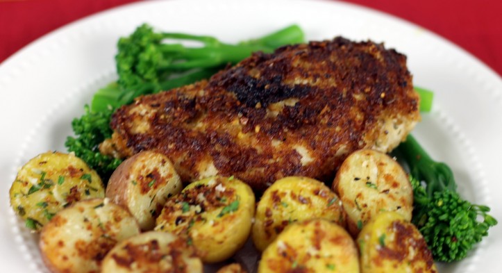 Almond Parmesan Oven-Fried Chicken
