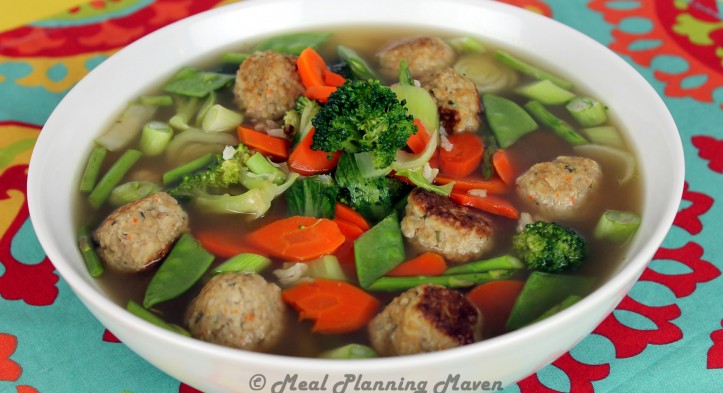 Tummy-Warming Mini Chicken Meatballs ‘n Vegetable Soup