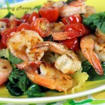 Shrimp with Basil and Cherry Tomatoes