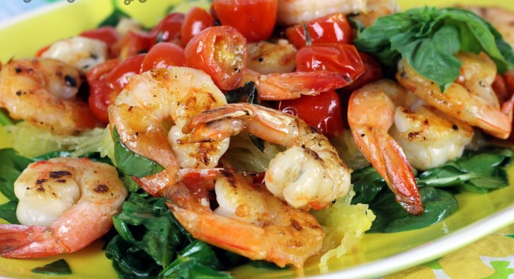 Shrimp with Basil and Cherry Tomatoes