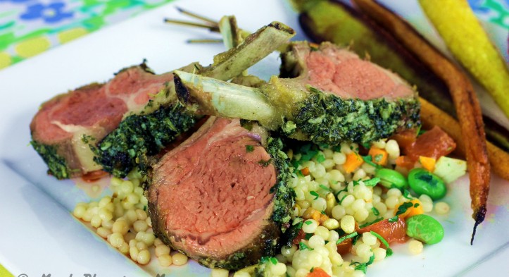 Dijon ‘n Herb-Encrusted Rack of Lamb