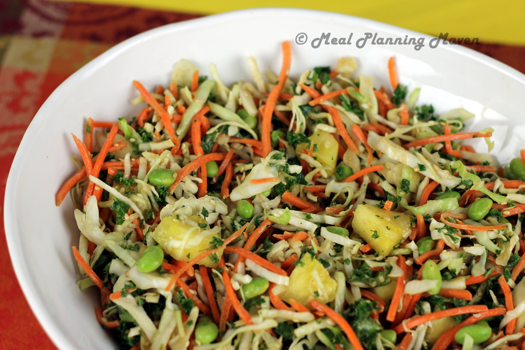 Asian Kale ‘n Pineapple Slaw - Meal Planning Maven