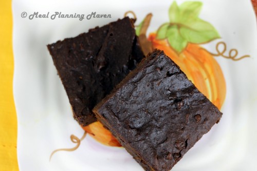 Double Chocolate Spiced Pumpkin Brownies