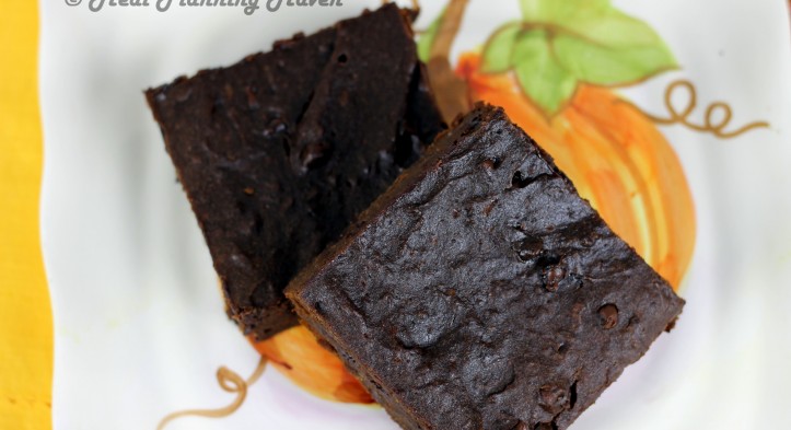 Double Chocolate Spiced Pumpkin Brownies