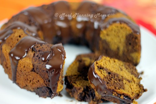 Pumpkin-Chocolate Marble Bundt Cake
