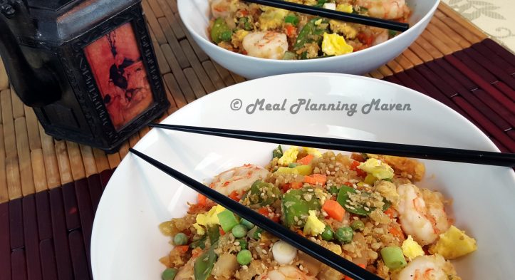 Shrimp-Cauliflower Fried “Rice” Bowls